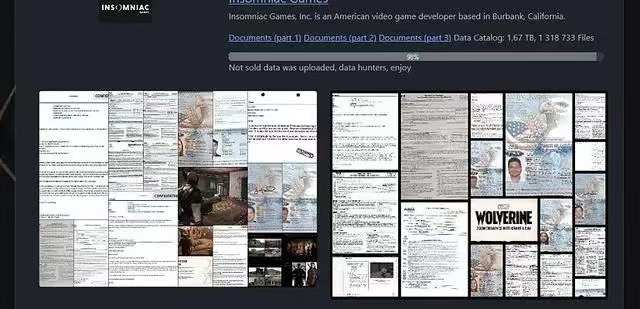 索尼游戏工作室insomniac games数据泄露文件.jpg
